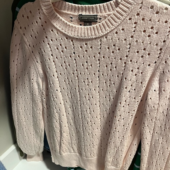 J. Crew x Point Sur Pointelle Sweater - Picture 3 of 5